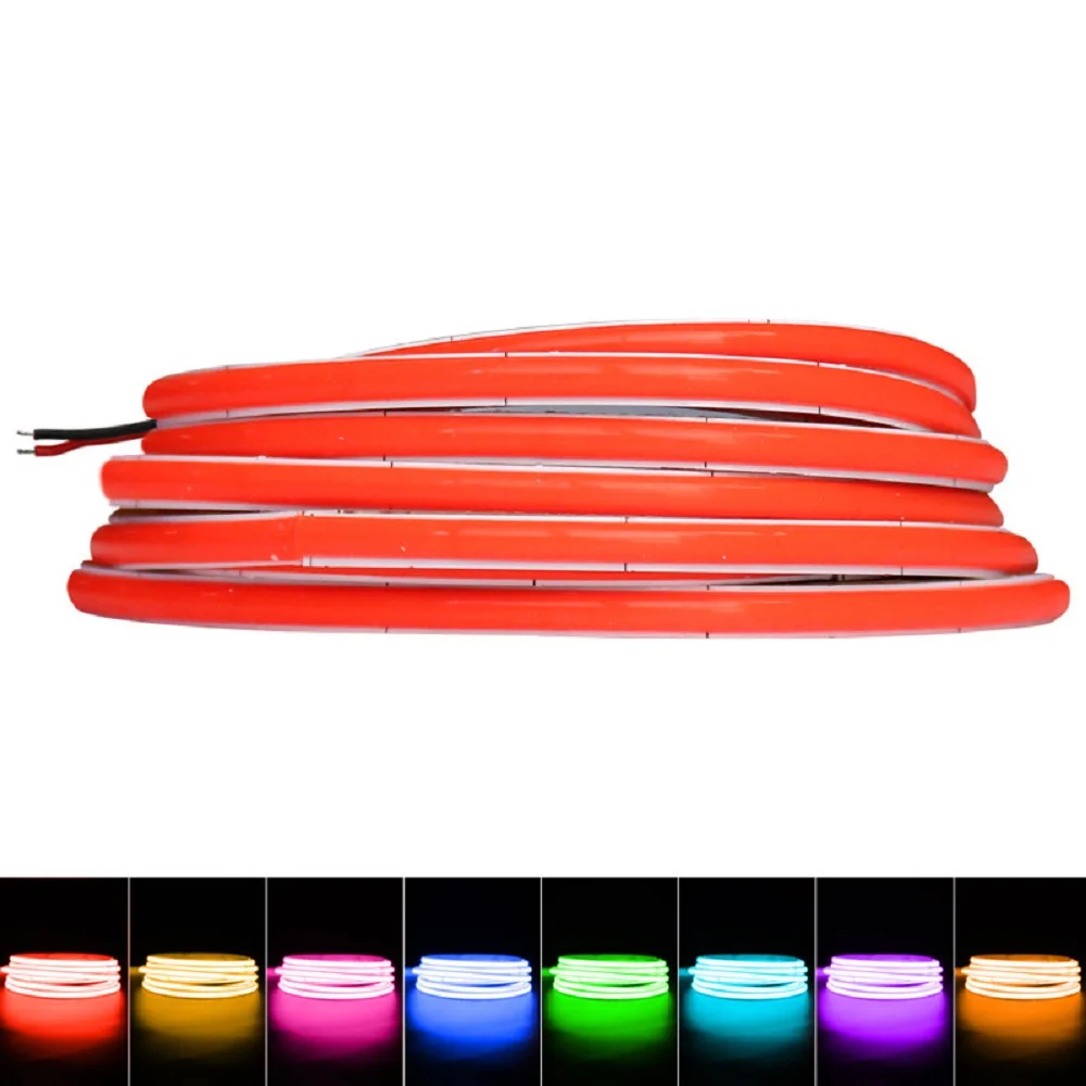 

Super Thin 4-5mm COB LED Strip Light 5M DC12V 24V Flexible Diode Tape for Room Decor Wall Car Frame 480Led Rope Light LED Ribbon