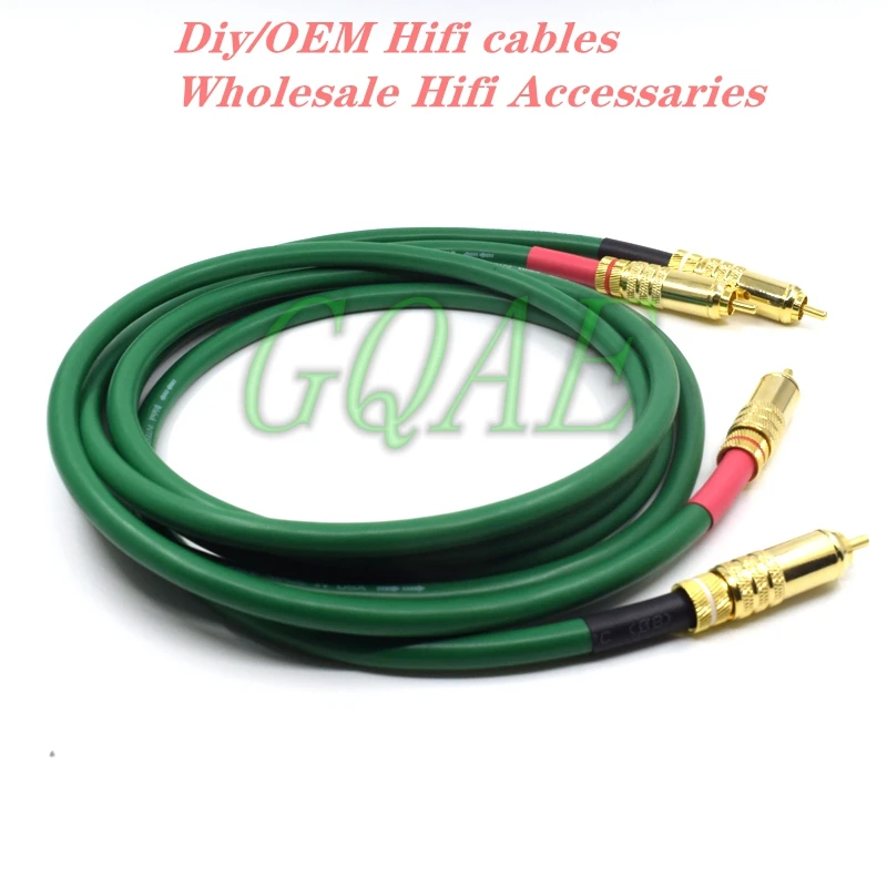 Cables RCA de alta fidelidad 6N OFC 2328 2RCA macho a macho Audio altavoz Amp Cables de interconexión RCA