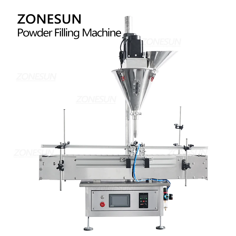 Zonesun automático 50-500g alho curry proteína máquinas de empacotamento de alimentos leite erval seco pó máquina de enchimento