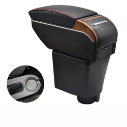 For Chevrolet Lova Aveo Armrest Box Central Content Interior Arm Elbow Rest Storage Case Car-styling with USB Cup Holder