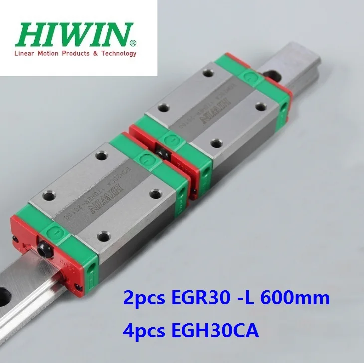 

2pcs origial Hiwin rail EGR30 -L 600mm linear guide + 4pcs EGH30CA carriage blocks for CNC router