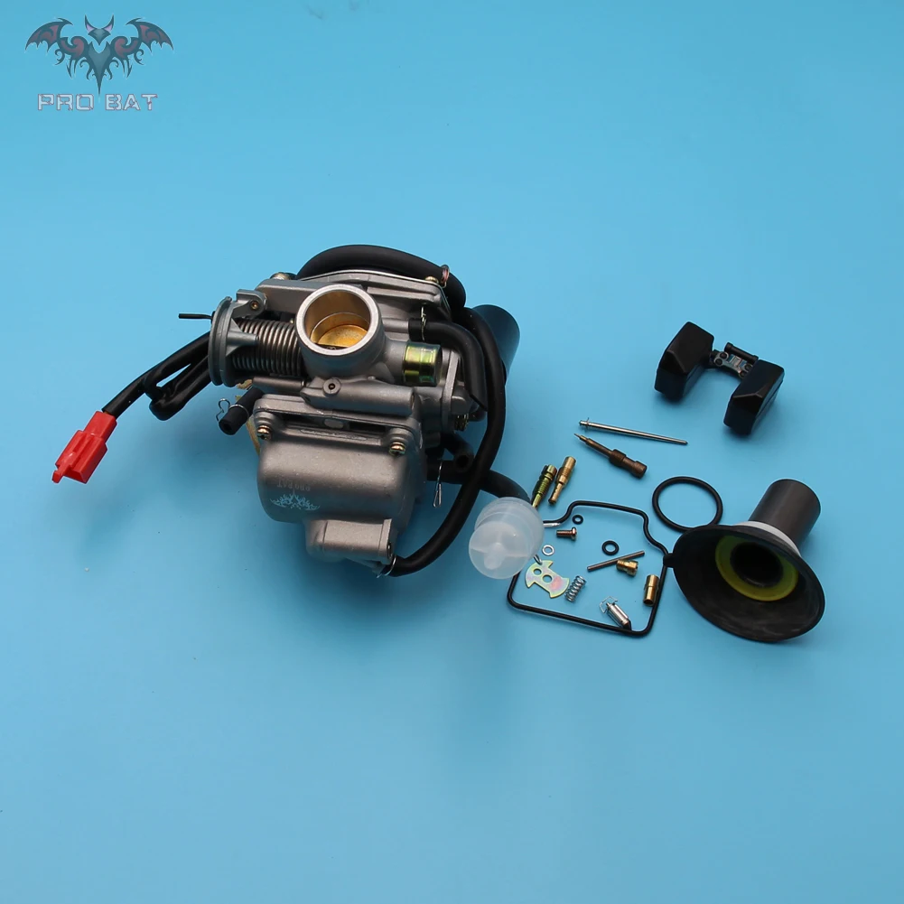 24mm Carburetor GY6 150CC Scooter Moped Carburetor CARB Repair Kit Air Filter ATV Gokart Roketa Taotao Chinese Sunl Baja PROBAT