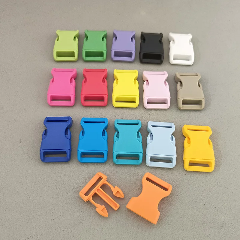 10Pcs/Lot 20mm Webbing Plastic Curved Release Buckle For Bag Belt Straps Pet Dog Collar Backpack Paracord Sewing DIY Accessories