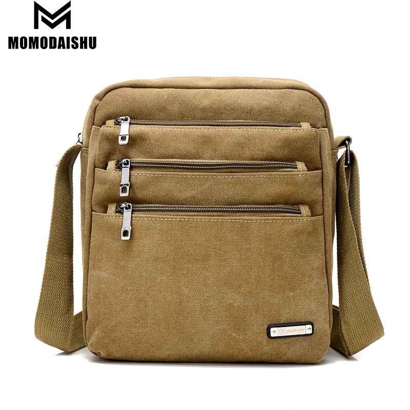 Men Canvas Shoulder Bags Casual Canvas Crossbody Bag Handbag  Messenger Bags Light Shopping Travel High Quality Shoulder Bags