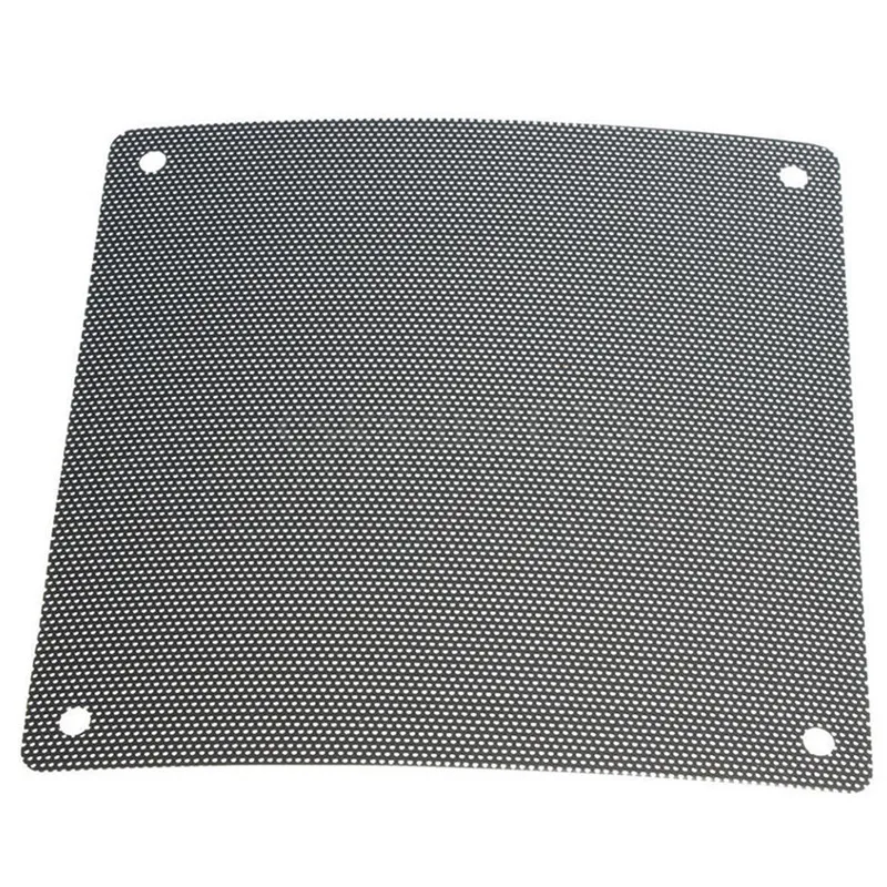 5PCS/lot 120mm Cuttable Black PVC PC Fan Dust Filter Dustproof Case Computer Mesh Size 4.72*4.72*0.02inch