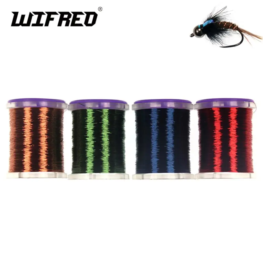 Wifreo 0.1mm supercienkie Spooled wiązanie muchowe miedziany drut okrągły metalowy gwint do larwy nimfa Midge Streamer muchy wiązanie