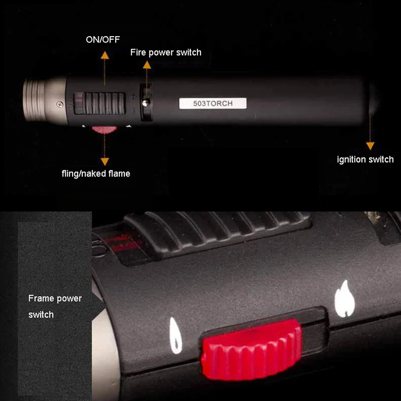 Mini Jet Pencil Flame 503 Torch Butane Gas Welding Soldering Lighter Adjustable 2 Kinds Flame