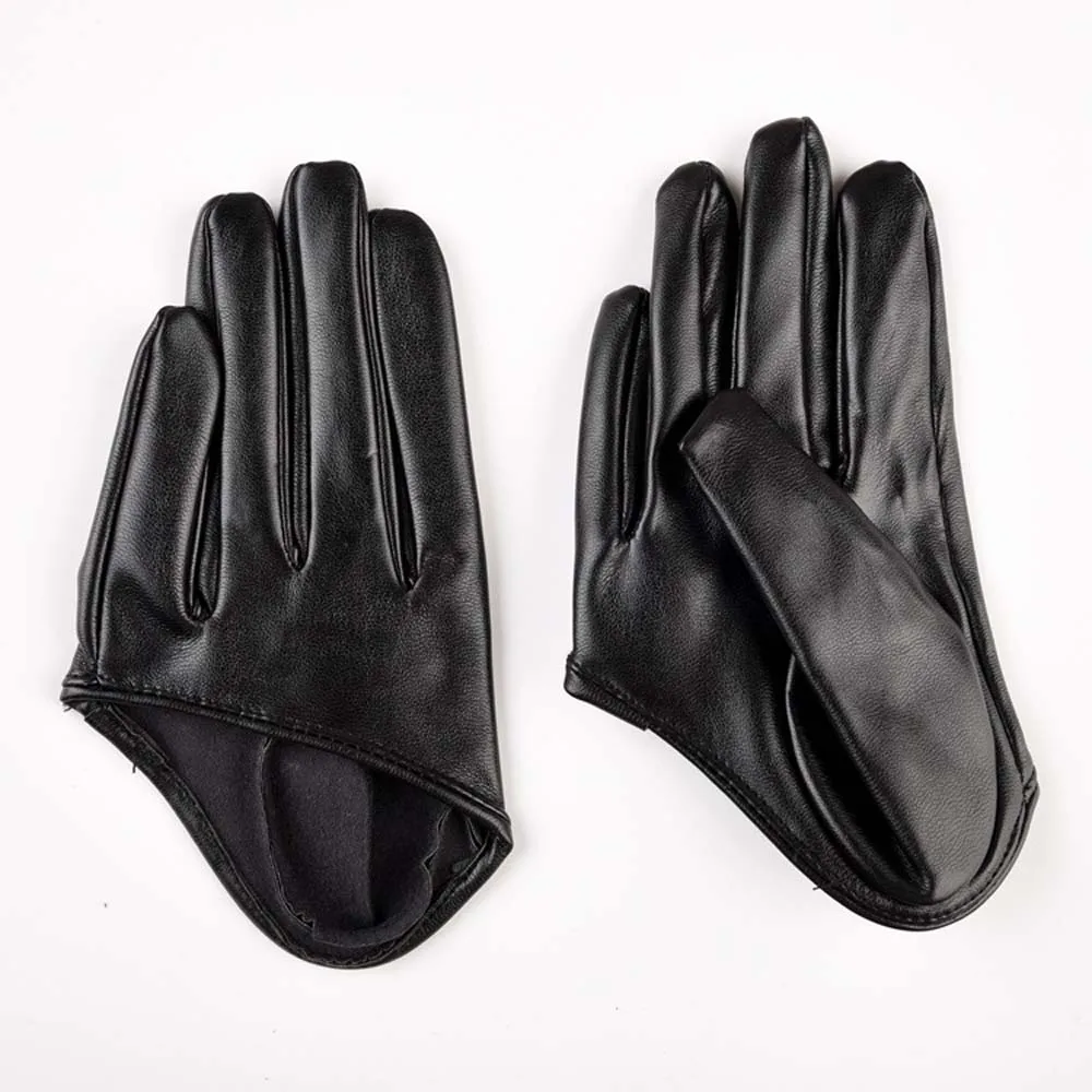 Gants en cuir PU demi-doigt pour séparés euse sexy, gants de mode, sans doigts, spectacle de conduite, pole légiti, 1PC