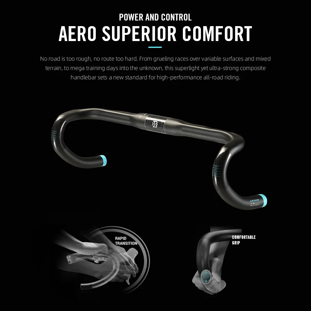 RYET AEROMAX Carbon Road Bike Handlebar Drop Bar RHM Rapid Hand Movement Bicycle Handlebar 31.8MM 400/420/440/460 Bicycle Parts