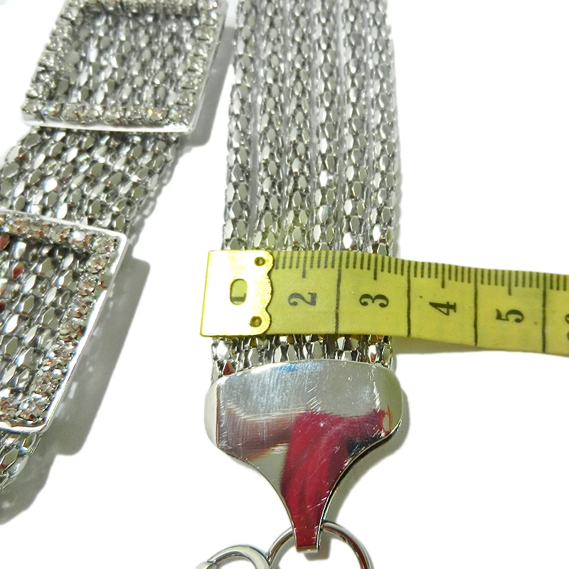 Multi-Row Rhinestone Cintura, Cinto De Metal Incrustado Osso De Serpente, Cinto De Jeans