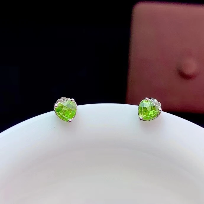 CoLife Jewelry Silver Crystal Stud Earrings for Daily Wear 100% Natural Amethyst Peridot Citrine Earrings Gift for Woman view 2