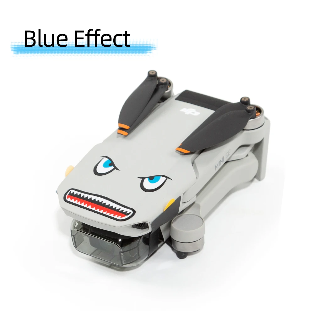 2 pcs Shark Stickers for DJI Mavic MINI 2/SE/Air 2S Numbers For Batteries Waterproof Facial Decal Skin Sticker for DJI Drone