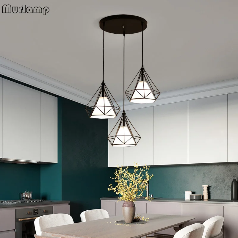 Lampadario nordico retrò in ferro battuto soggiorno creativo sala da pranzo lampadario a soffitto semplice corridoio lampadario a led lampade