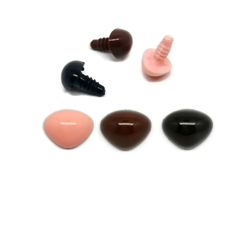 Bezpieczeństwo plastikowe czarny/różowy/brązowy nosy dla misia lalki DIY akcesoria dla wypchanych zwierząt zabawki 4.5mm-18mm 100 sztuk/partia uwalnia statek