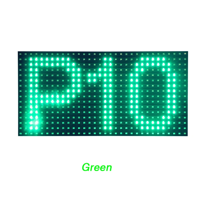 P10 Semi-outdoor Red / Green / Yellow / White / Blue Color LED Display SMD Panel Module 32x16 Pixels LED Display