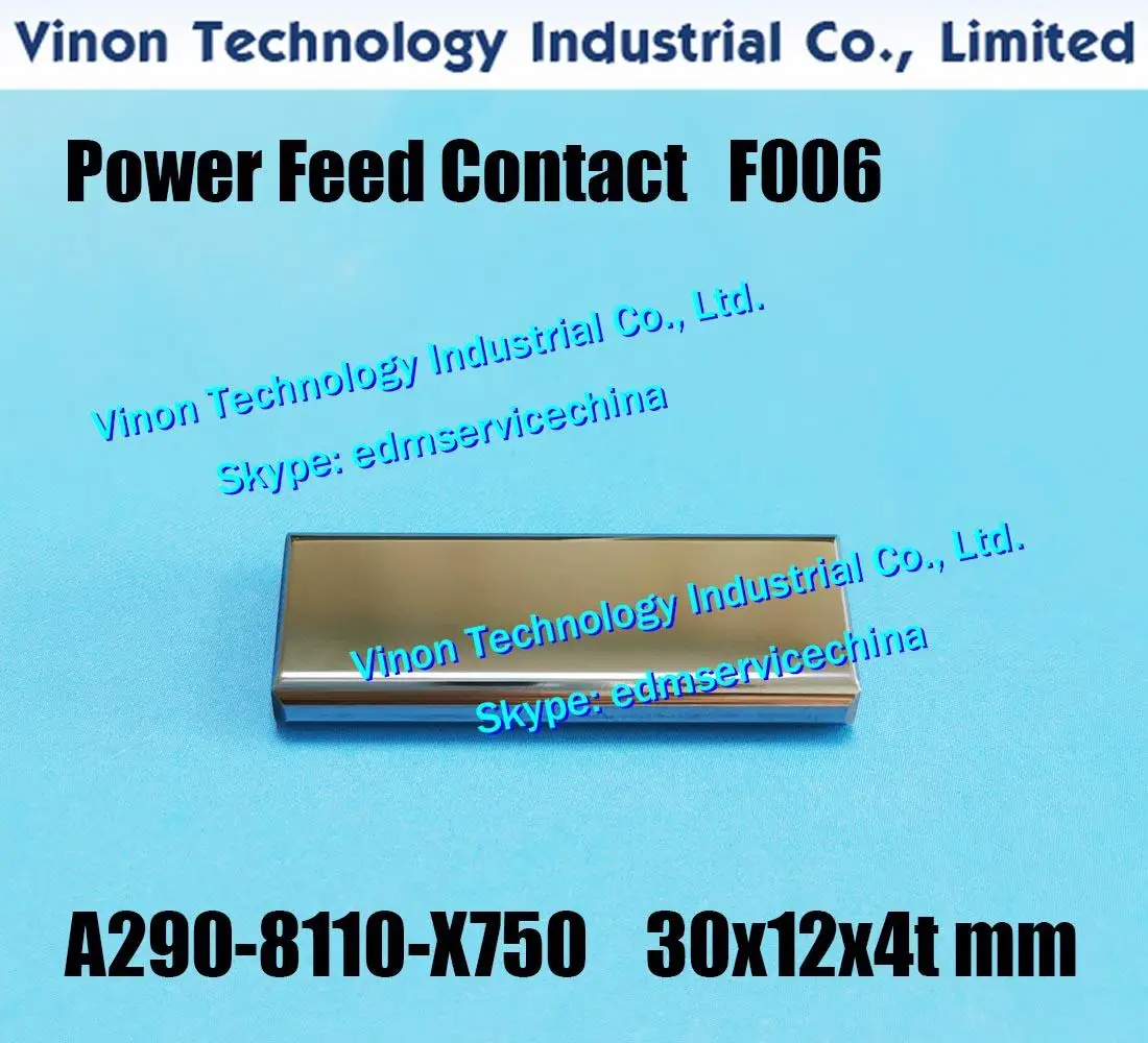 (2pcs) A290-8110-X750 30x12x4tmm Power Feed Contact F006 long length type for Fanuc C,iA,iB,iD,iE machine edm electrode pin