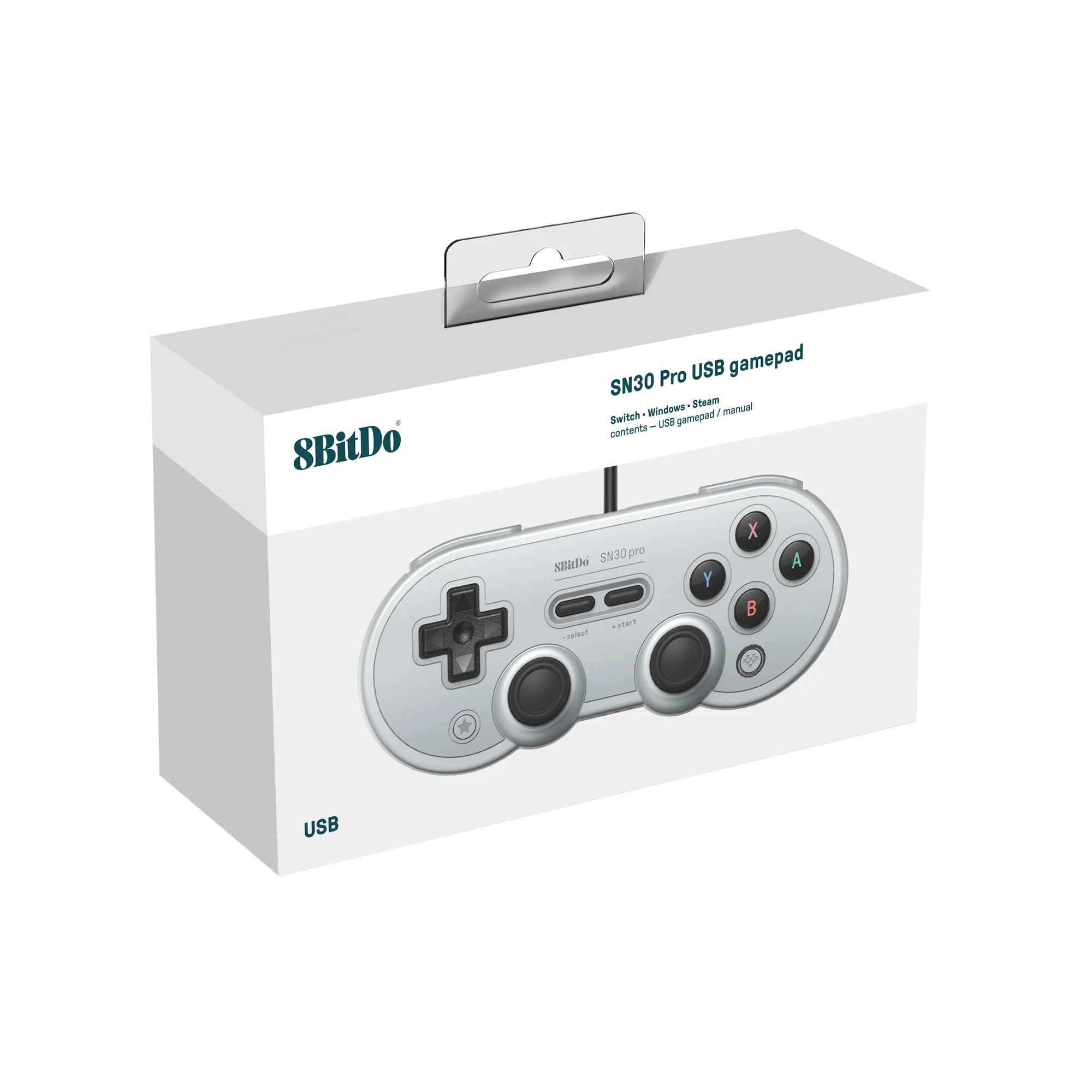 8bitdo SN30 Pro USB Gamepad konsola przewodowa Joystick dla Nintendo przełącznik okna pary Raspberry Pi szary edycja