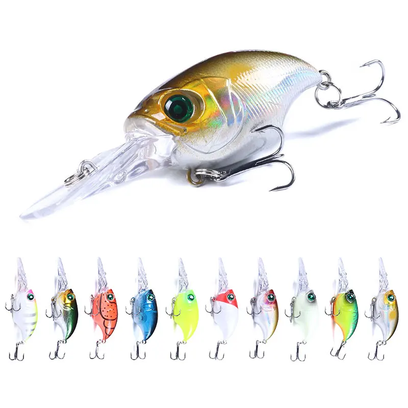 7.5cm 11g Crankbait Fishing Lures Wobblers Hard Baits Minnow Pike Carp Bass Fishing Tackle Luminous