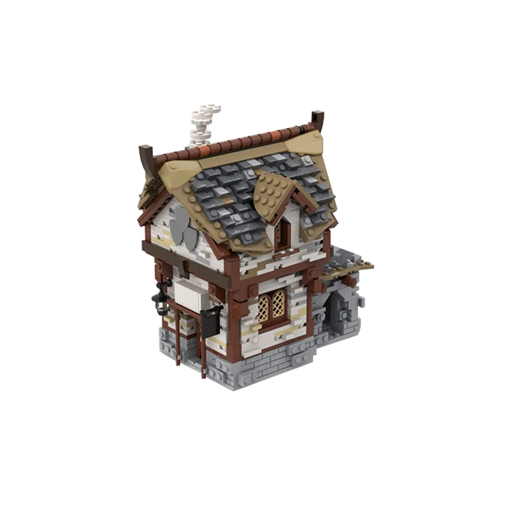 

MOC Retro Medieval Taverns Architecture Town Street Famous Building Blocks Pub Retro Scene House Model Bricks Toys Child Gifts