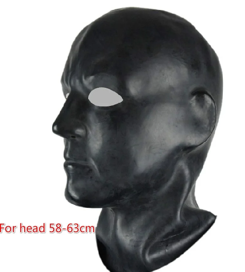 

Mould 3D Black latex human mask hood open eyes fetish hood bdsm sex bdsm bondage sex game restraints bdsm hood sex toys