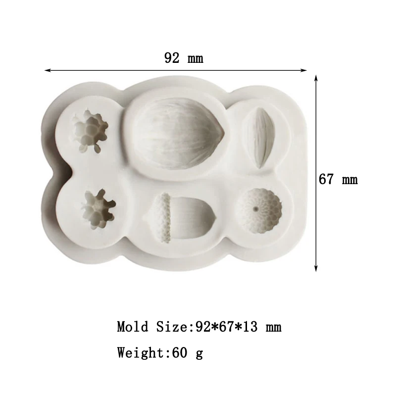 SHENHONG Nut Berries Gum Paste Sugar Craft Silicone Fondant Cake Mold Christmas Biscuits Chocolate Dessert Decorating Mould