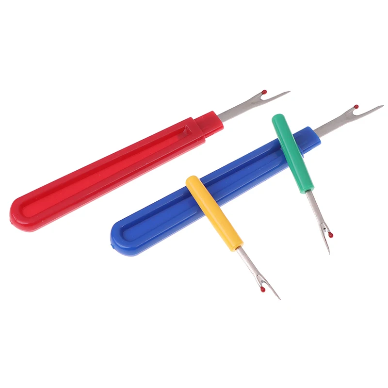 4pcs/set Thread Cutter Seam Ripper Stitch Unpicker Sewing Tool Plastic Handle Craft Tool Sewing Accessories (2 Large 2 Small)