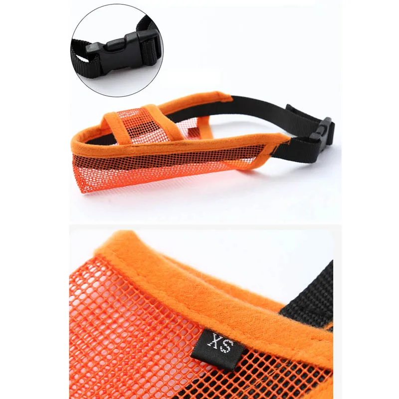 Dog Muzzle Breathable Mesh Anti Barking Pet Muzzles for Large Dogs Adjustable Anti-Biting Puppy Mouth Cover Dog Accessories