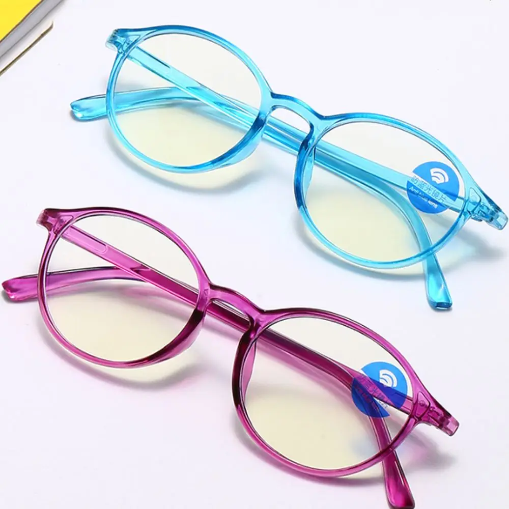 1PC Anti-blue Light Kids Glasses Children Boys Girls Transparent Round Computer Goggles Eye Protection Ultralight Frame Eyewear