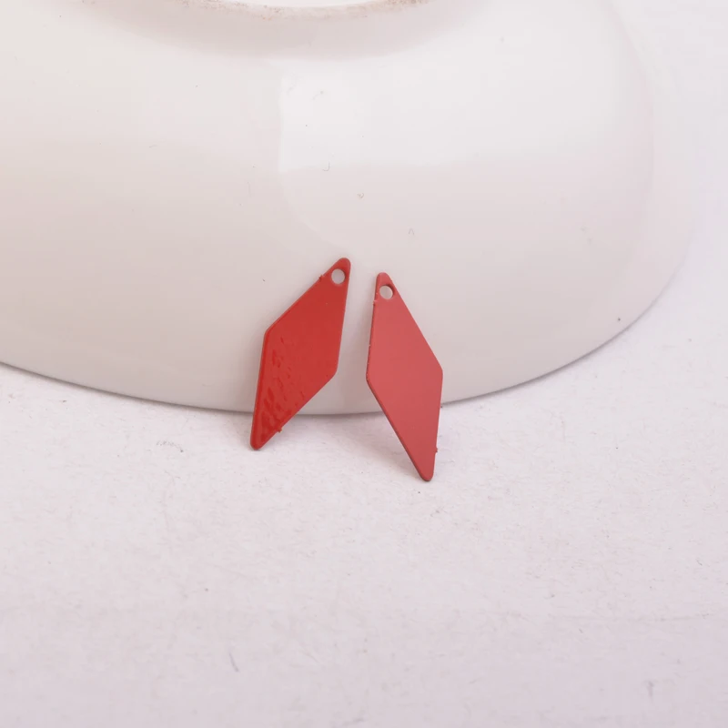 100 Stück AC10969 7*18mm Quadratische Anhänger Rhombus Ohrring Anhänger Zubehör für Damen Bijoux Geometrisch – Detail 6