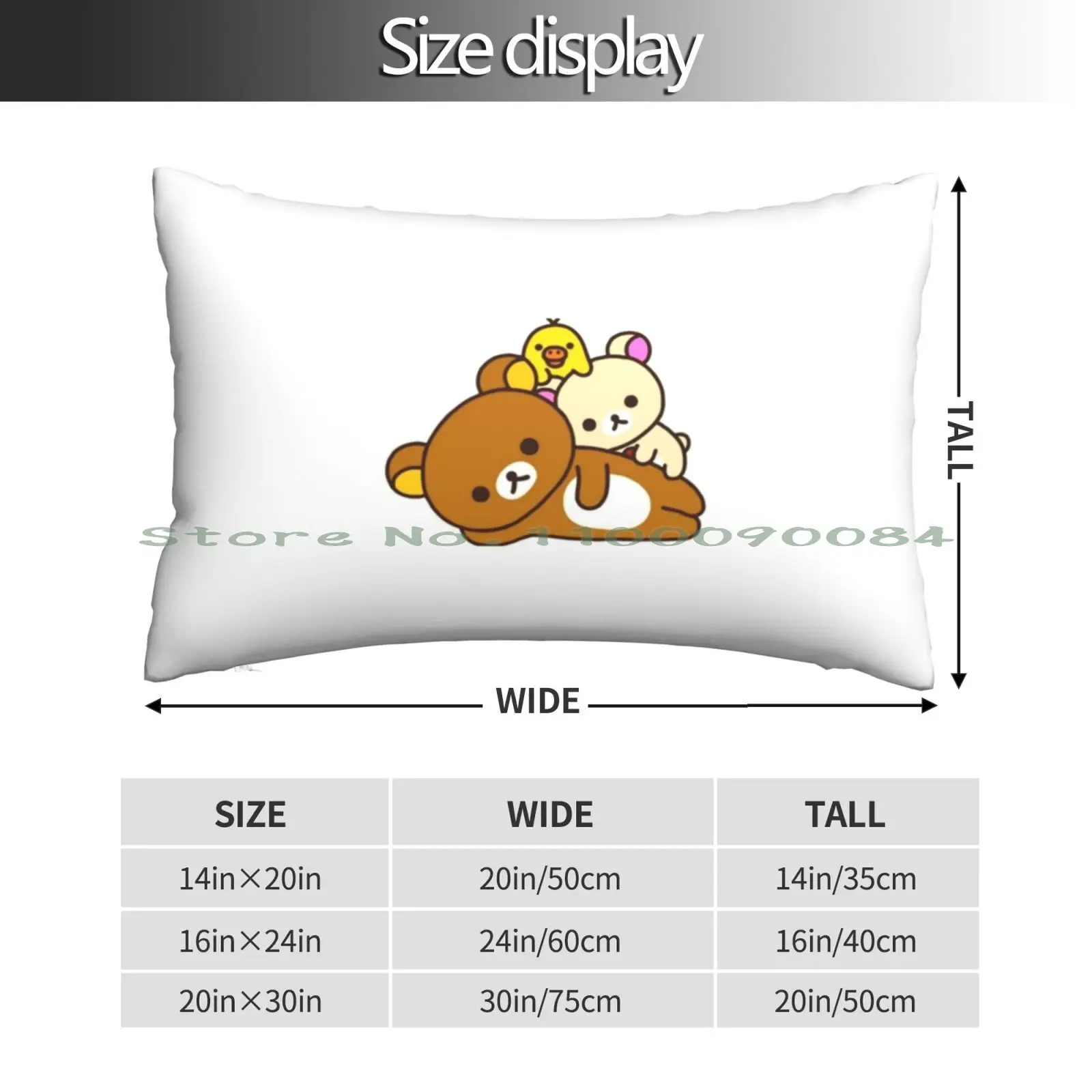 Rilakkuma Pillow Case 20x30 50*75 Sofa Bedroom Facemasks Video Games Kids Facemask Game Art Logo Facemask Fitted Facemask Video