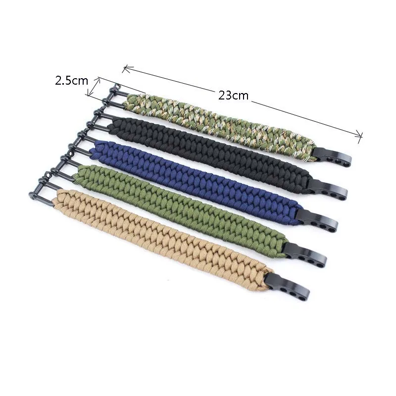 Outdoor Camping Survival Bracelet Men Climbing Sport Parachute Cord Adjustable Buckle Friendship Bracelets Male Wholesale