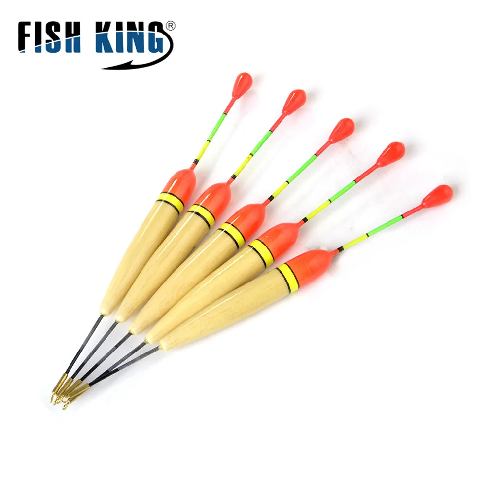 FISH KING 10pcs/lot 2g 4g 5g Barguzinsky Fir Fishing Float Bobber Long Vertical Buoy For Carp Fishing Tackle Pesca