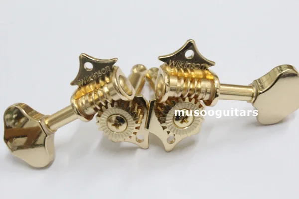 NEW WJ-28N Vintage Open Gear Butterbean Guitar Tuners 19:1 Gear Ratio Gold