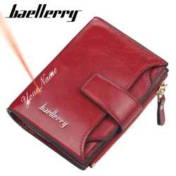 Billeteras personalizadas con grabado de nombre para mujer, tarjetero corto de alta calidad, monedero femenino, carteras para niña, novedad de 2022