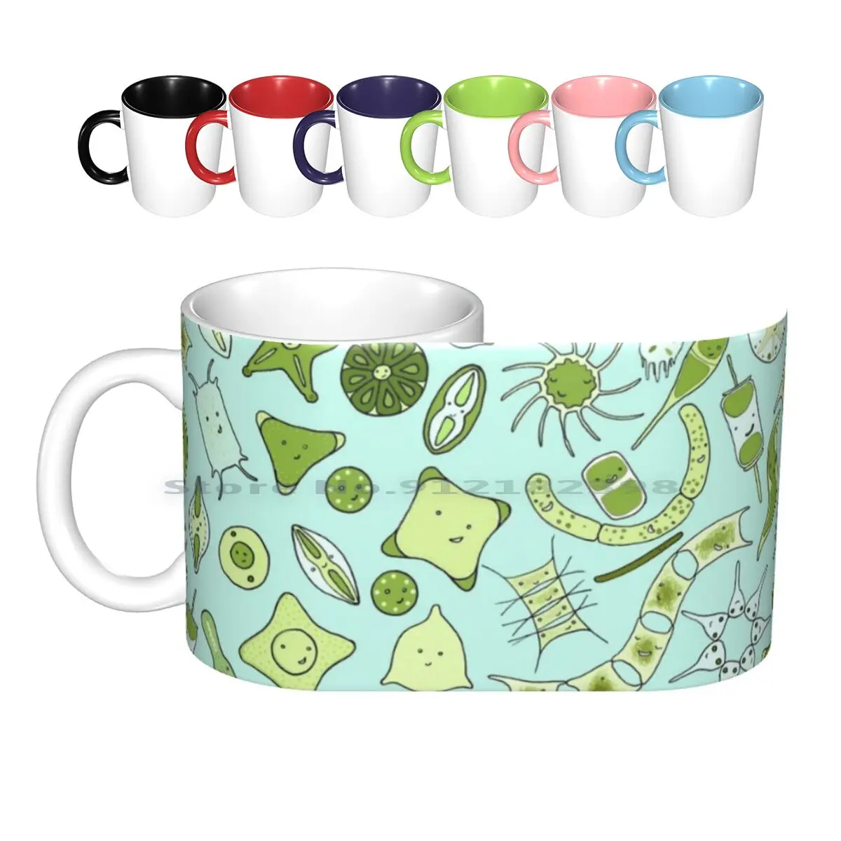 Wide For Mugs Etc : Yet More Diatoms! Ceramic Mugs Coffee Cups Milk Tea Mug Diatom Science Biology Nerd Geek Cute Comics Ocean