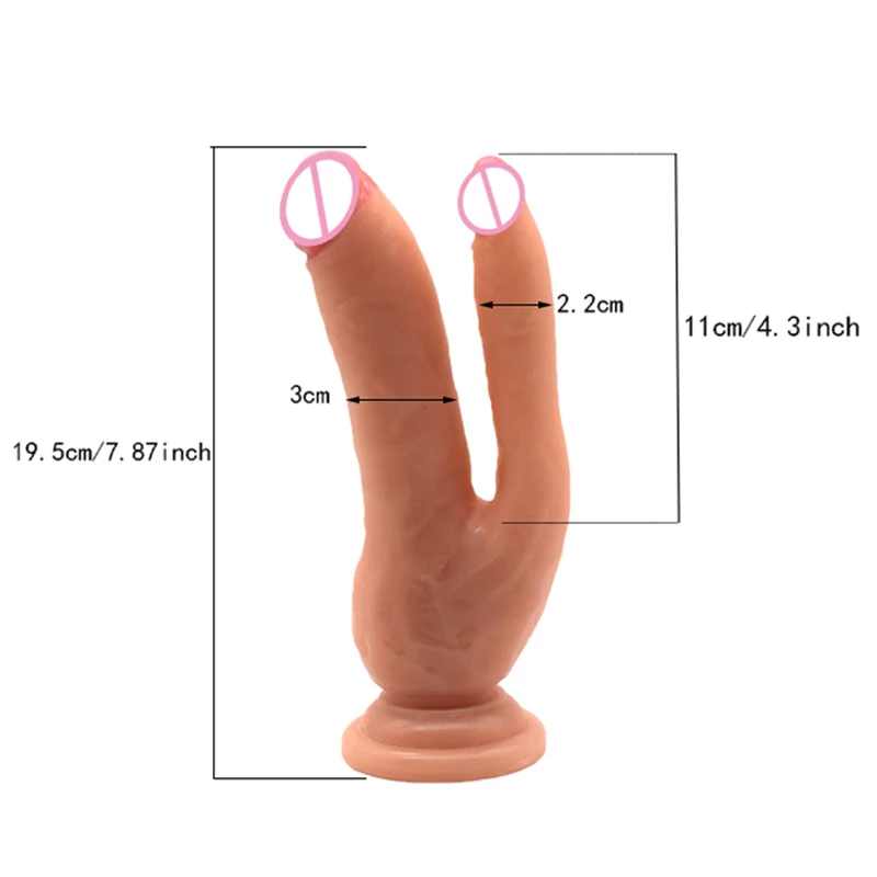 LUUK Double Head Dildo Skin Feeling Realistic Penis  G-Spot Stimulation Vaginal Sex Toys for Women Female Masturbator Sex Shop