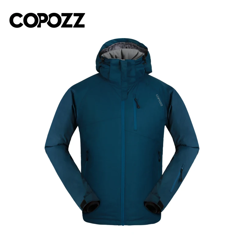 COPOZZ Snowboard Ski Jacket Men Winter Hooded Warm Parkas Waterproof Male Snow Jacket for Hiking Camping Skiing S-XXL Size