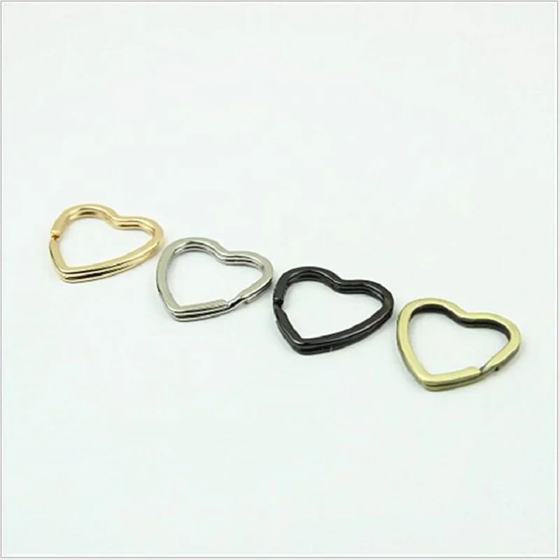 

20pcs/lot new luggage handbag hardware accessories DIY shoulder strap link spring opening ring love heart-shaped key ring