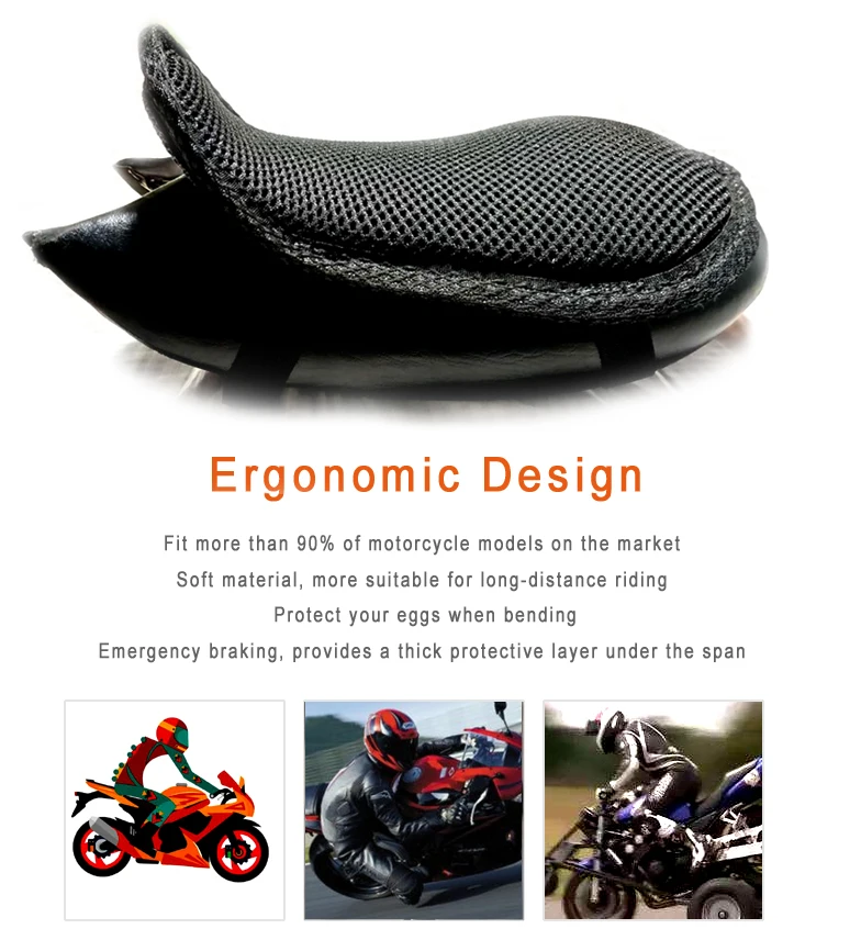 Reessor 3D Motorfiets Zitkussen Warmte-isolatie En Zon Bescherming Motorfiets Ademend Koeling Seat Cover