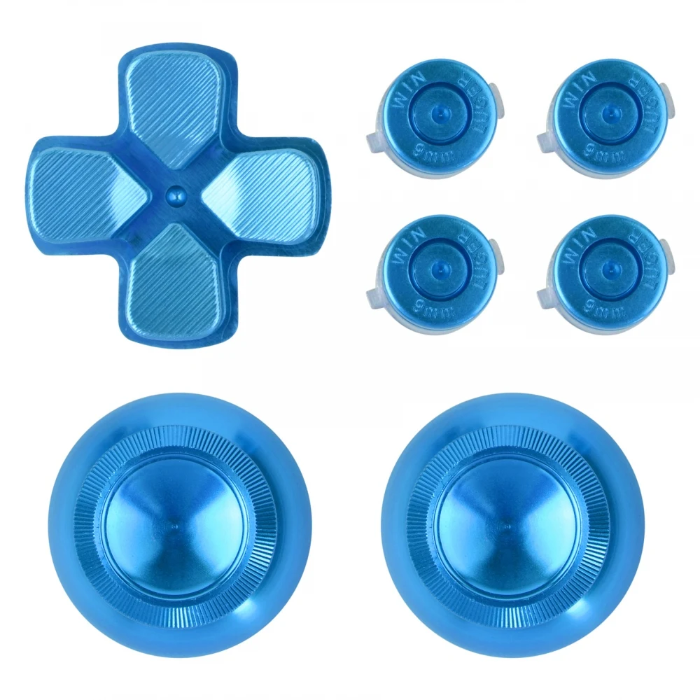 

eXtremeRate Metal Buttons for PS4 Contrller, Aluminum Analog Thumbsticks Dpad Bullet Buttons for PS4 All Model Controller