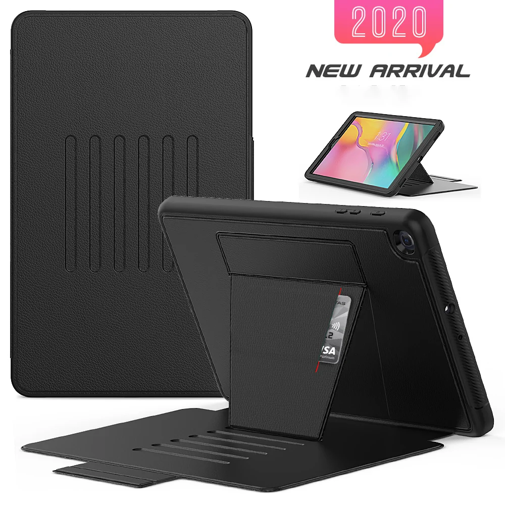 

Tablet Case for Samsung Galaxy Tab A 10.1" 2019 SM-T510/T515 Leather Smart Sleep Wake Funda Magnetic Stand Solid Cover Capa T510