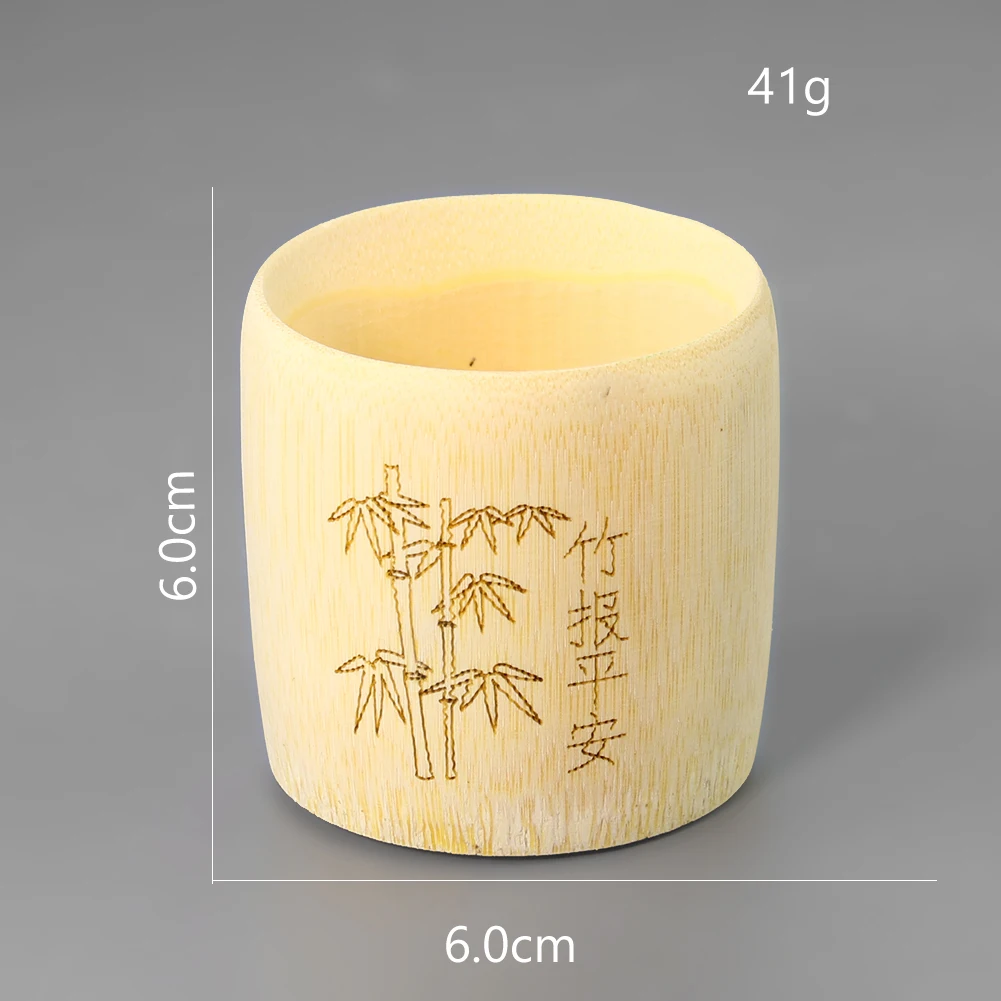 Natural Healthy Bamboo Tableware Drinking Cup Tea Cereal Juice Milk Coffee Beer Cup Chinese Style Wooden Cup for Kitchen Home