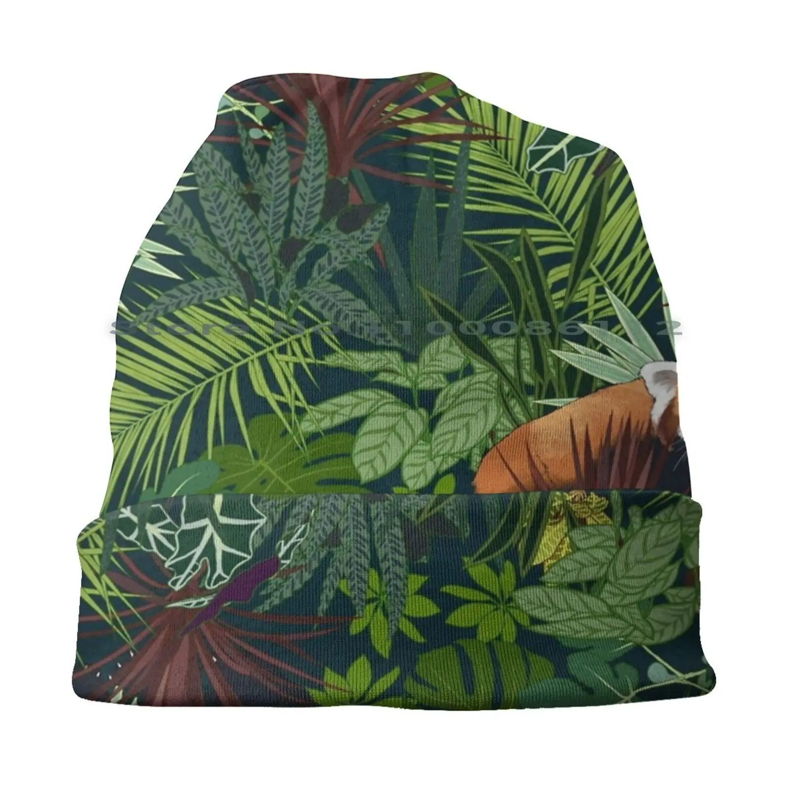 Jacob's Jungle Bucket Hat Sun Cap Red Panda Green Jungle Palm Tropical Houseplants Calathea Dragon Tree Cute Nature Scarlett