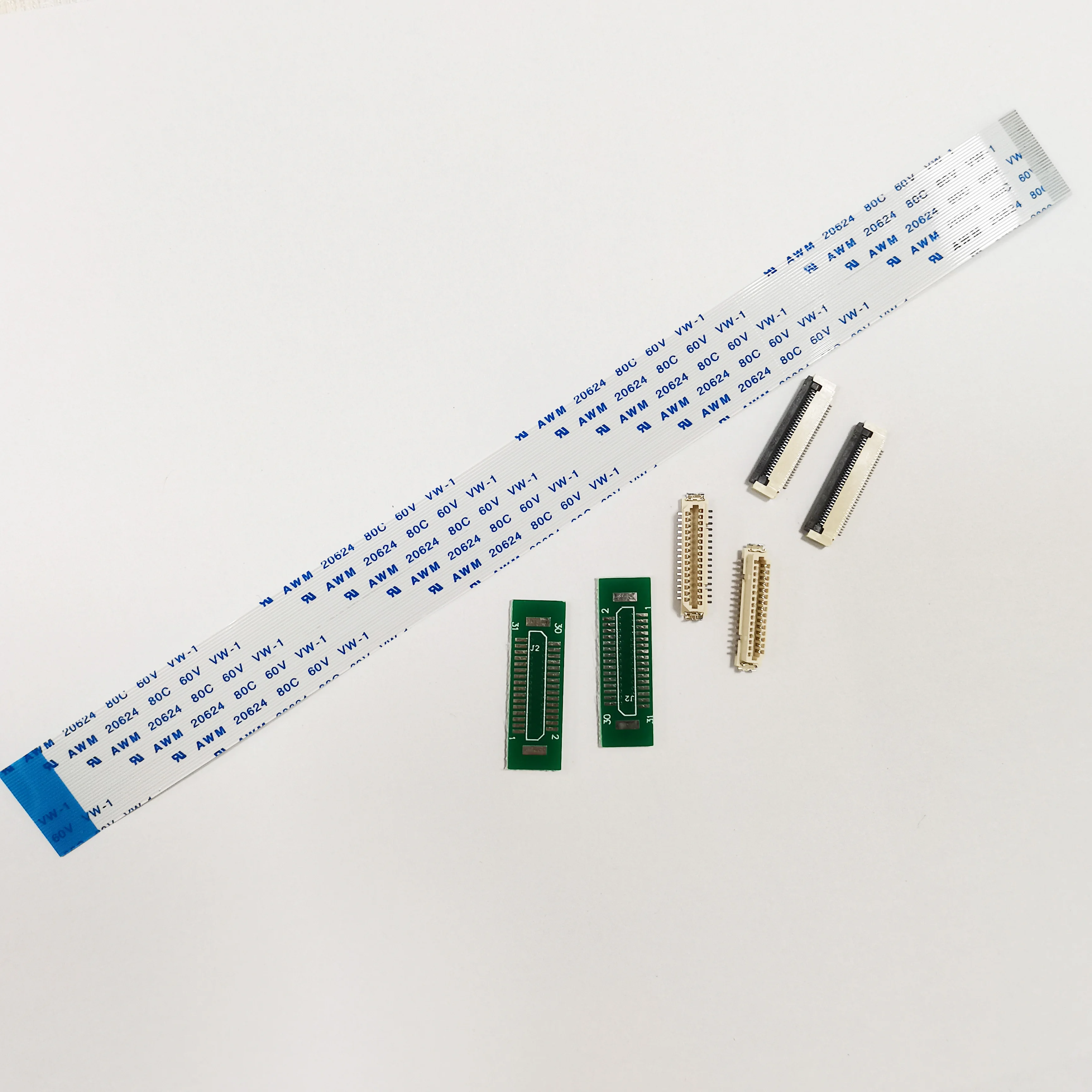 DF9-31V-1S Flat Flexible Ribbon Cable 31Pin Female to Female 1.0mm Pitch LVDS FFC Cable for Electronics Devices DIY