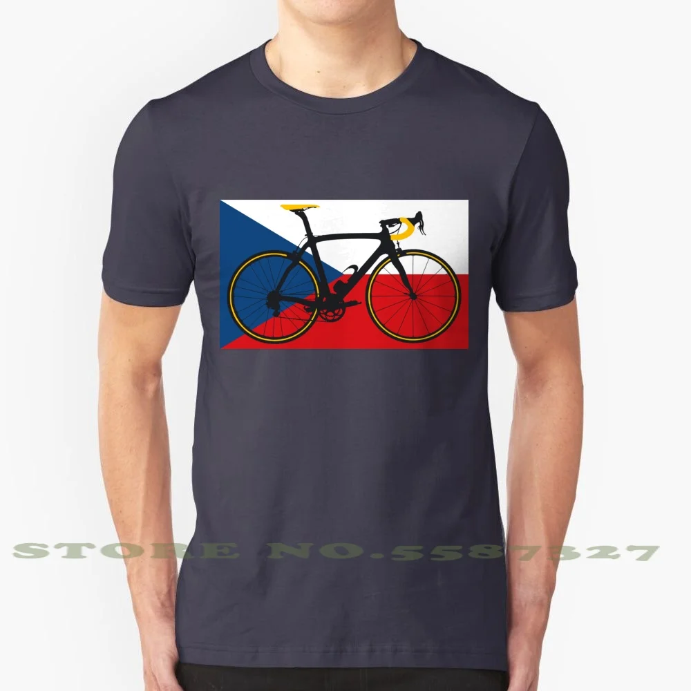 Bike Flag Czech Republic ( Big - Highlight ) 100% Cotton T-Shirt Popular 100 Top Most Cool Retro Vintage Badge Emblem Logo