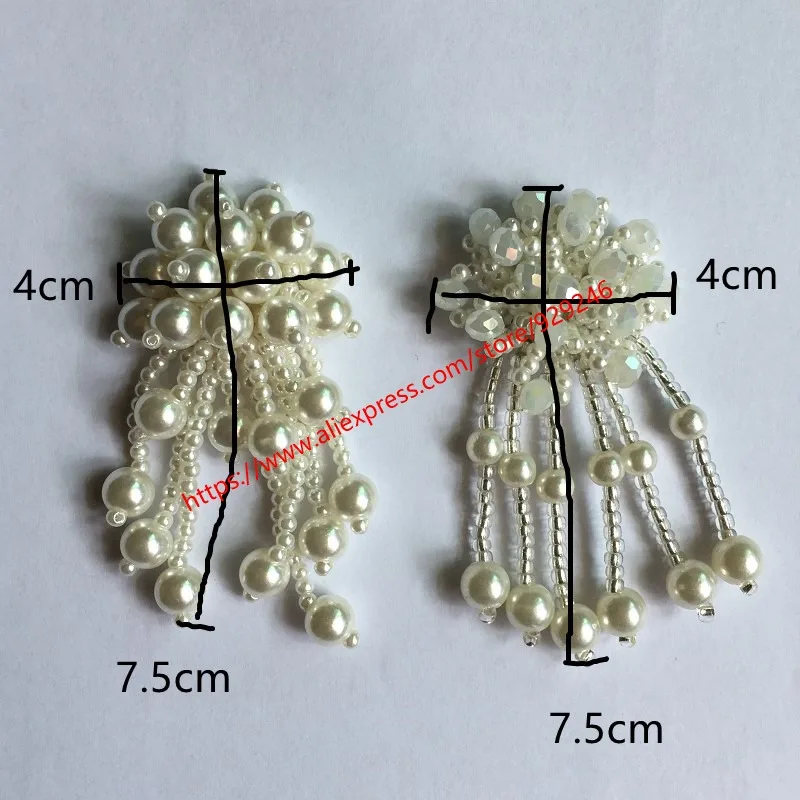 hand-sewed fake pearl beaded flower fashion garments accessory DIY shoes hats sweaters ornaments fancy crystal dangle trims