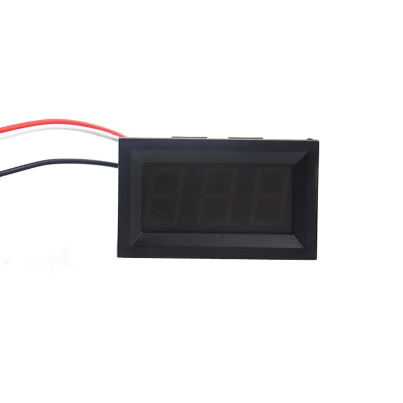 10 Mini Kỹ Thuật Số DC Màn Hình Hiển Thị Kỹ Thuật Số Vôn Kế LED 2 Dây DC0-100V 0-40V 0.56 "Màu Đỏ/Xanh Dương/Xanh Lá V27D 48*29*27Mm
