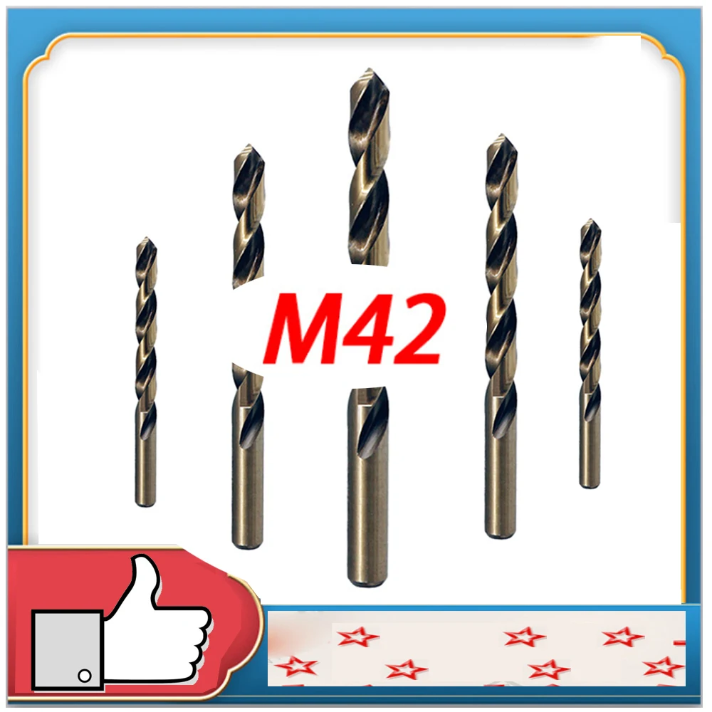 1PC HSS M42 Cobalt  twist Drill Bit 1mm -13mm used  for Drilling on Hardened Steel, Cast Iron & Stainless Steel