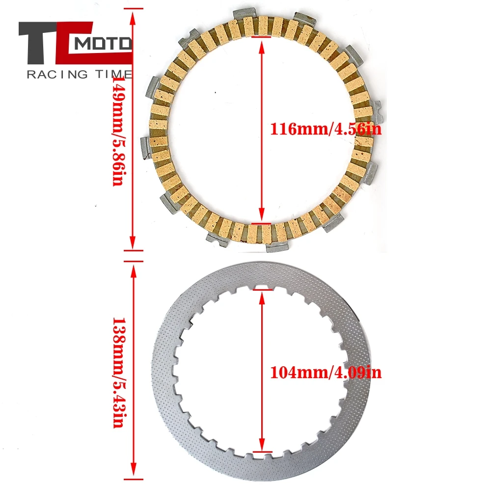 Clutch Friction Disc Plates For Honda CRF450R CRF450X CRF 450R R6 R7 R8 CRF450 XRL 22201-MEB-670 22201-MEN-A10 22321-KZ3-690