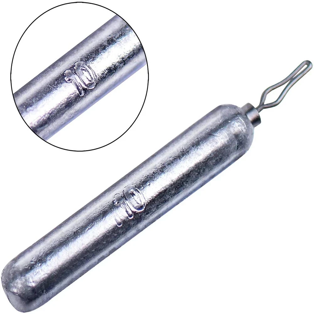 5pcs Fishing Sinkers 5g 7g 10g 14g 20g Fishing Weight Drop Shot Weights No Roll Sinkers Pencil Sinkers